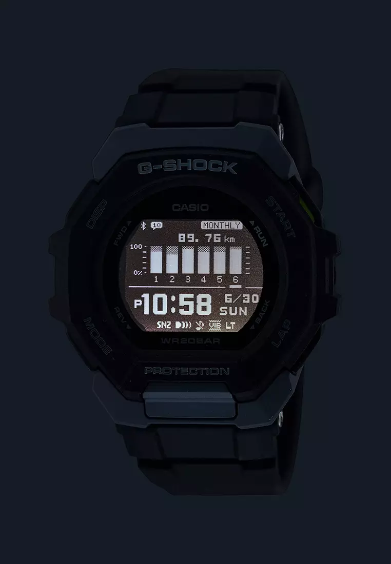 G-Squad Men Digital Watch GBD-300-1 Black Resin Strap w. Bluetooth