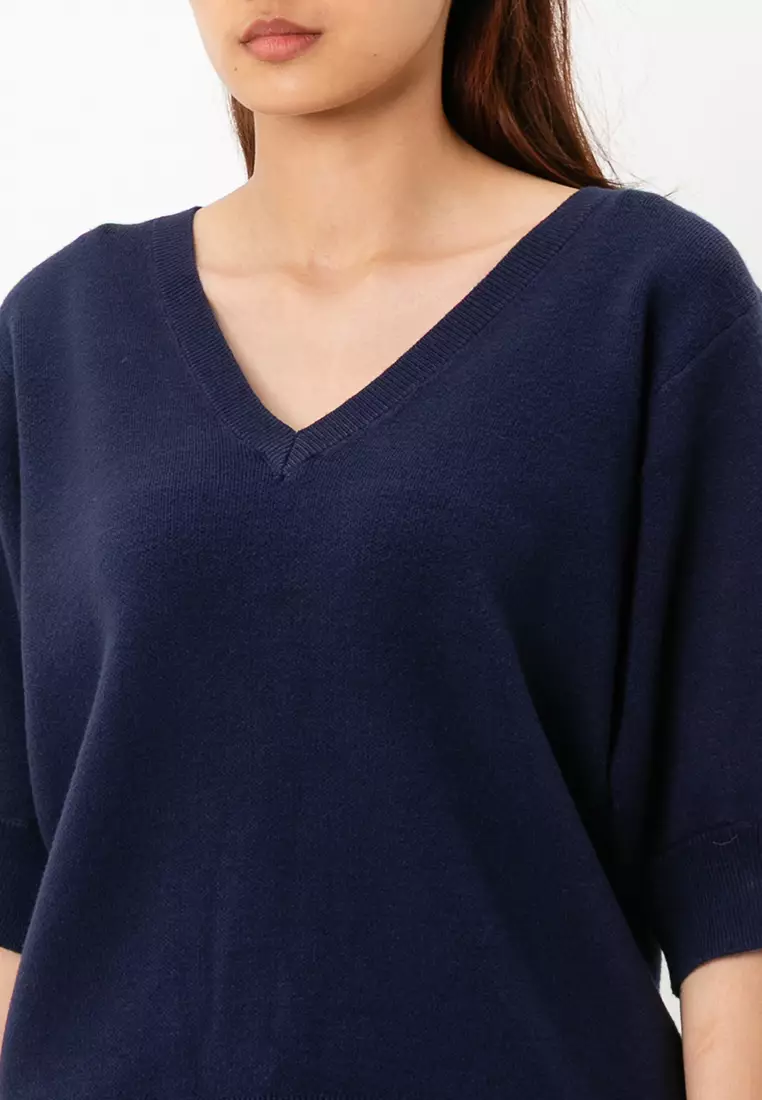 Gold V-Neck Pullover