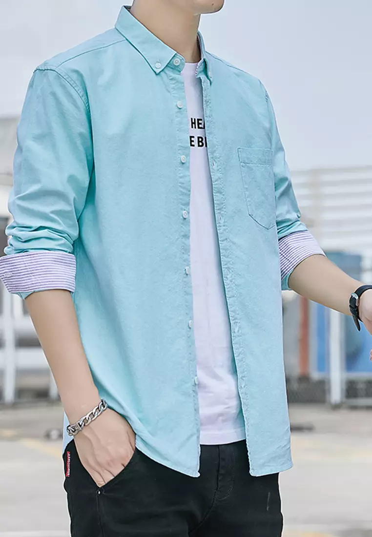 Slim Casual Long Sleeved Shirt C2001