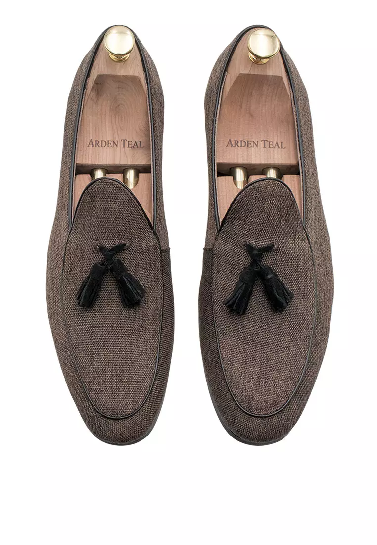 Rafael Mahagony Tassel Belgian Loafer