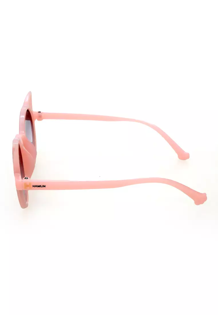 Ulrico Kacamata Hitam Anak Unisex Cat Ear Model Sunglasess Cute Design Material PC ORIGINAL - Pink