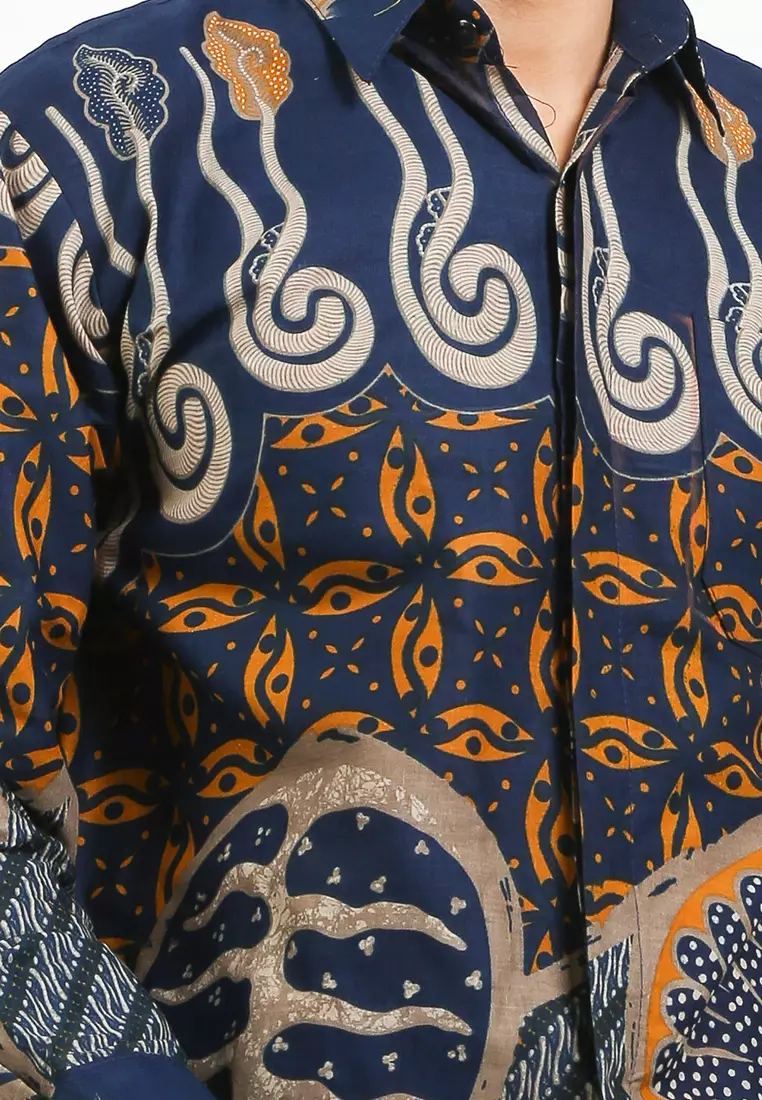 Kenzie Kemeja Batik Exclusive Premium Pria Casual Modern Lengan Panjang
