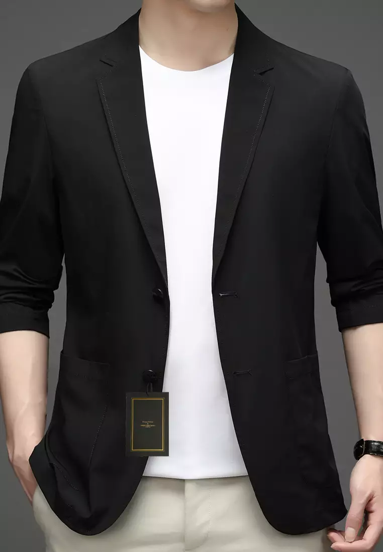 Thin hot sale black blazer