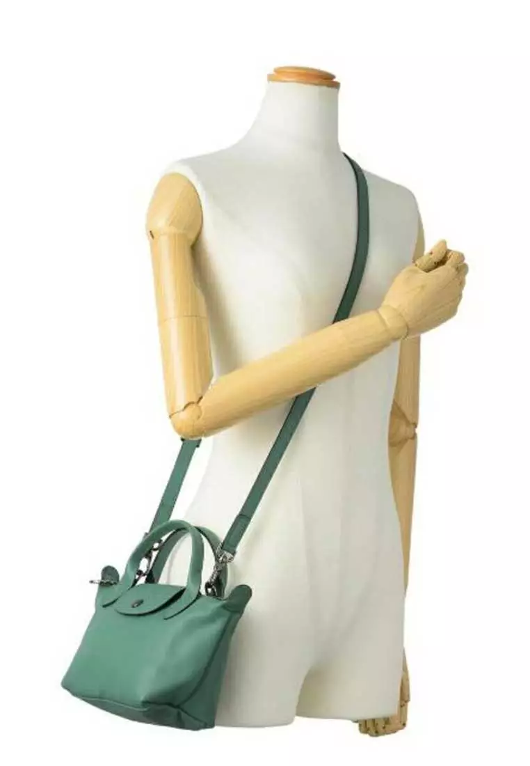 Le Pliage Extra XS Leather Handbag Sage Green L1500987