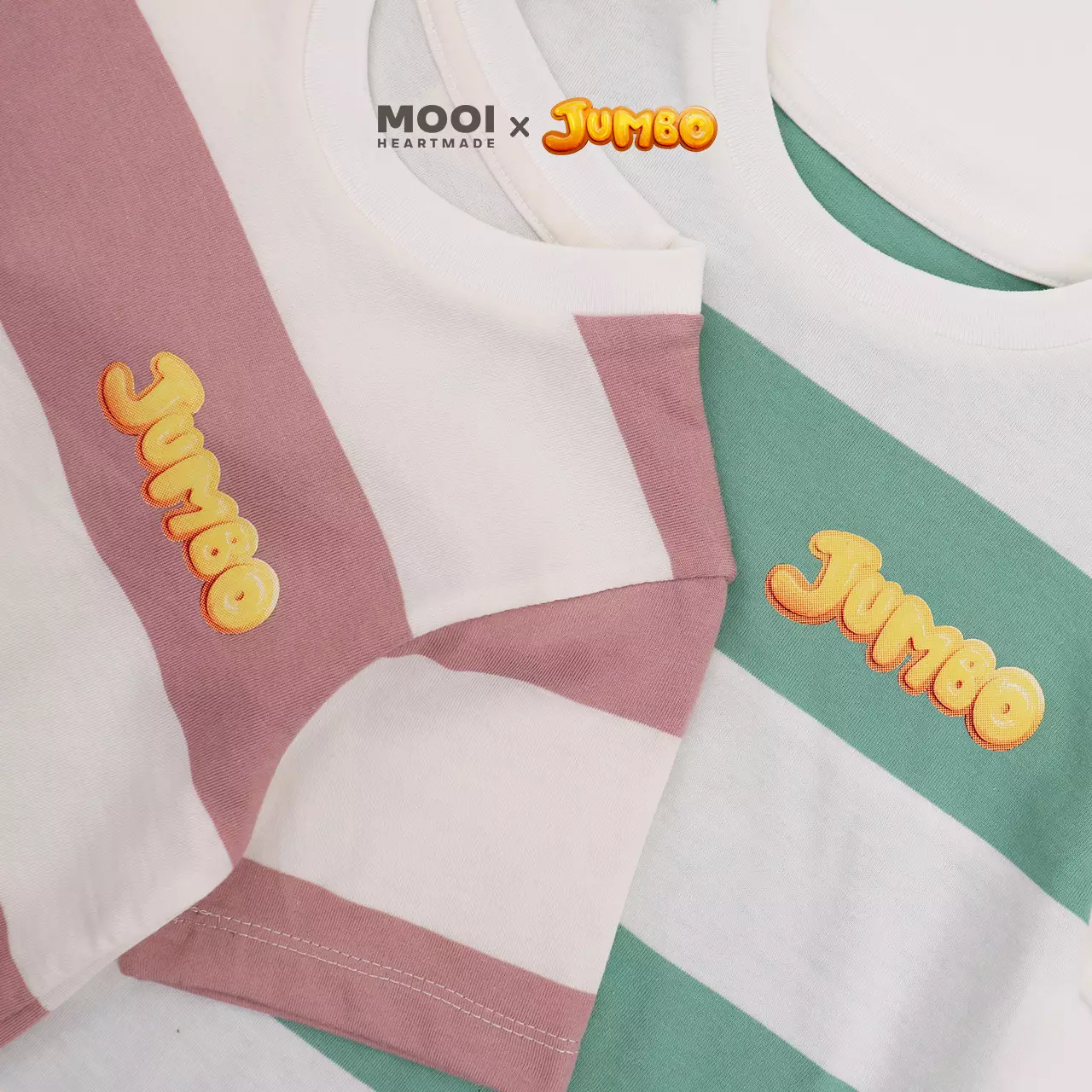 Mooi X Jumbo Kaos Anak Unisex T-shirt Striped Kids - Navy