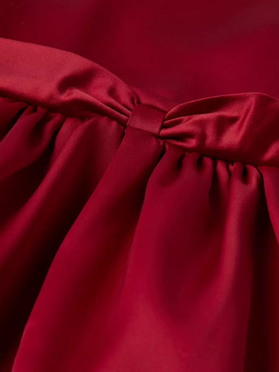 Girls Bow Fit And Flare Dress All Dressed Up - Baju Bayi Perempuan (Merah)