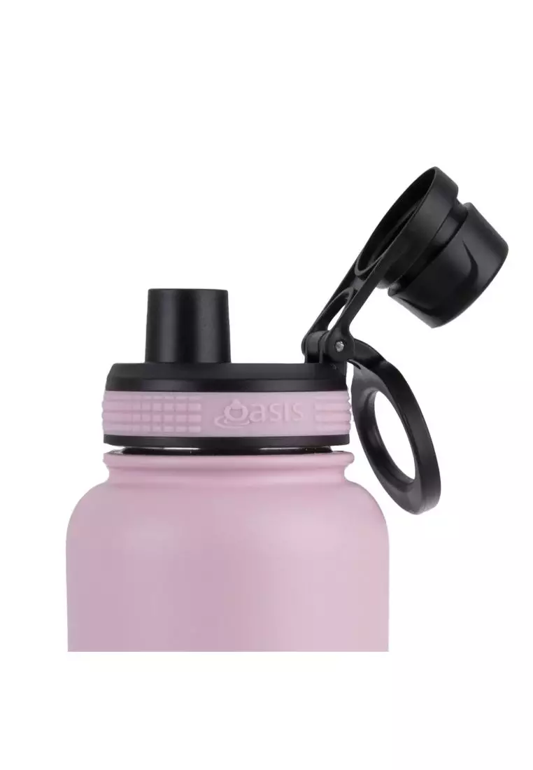 Oasis Stainless Steel Insulated Sports Water Bottle with Screw Cap 1.1L - Carnation