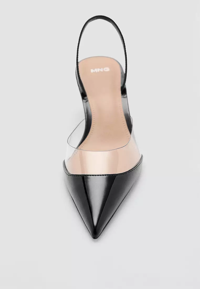 Heeled Shoes With Vinyl Panel
