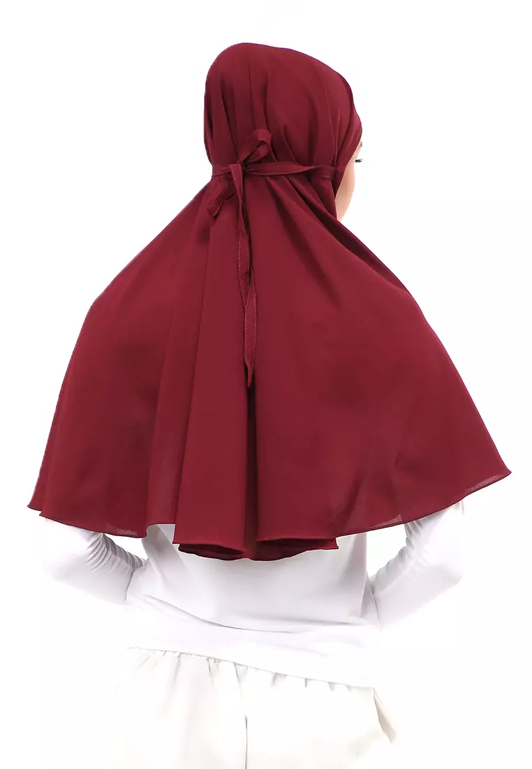 Tamara Jilbab Muslimah Wanita Motif Polos Relaxed Fit - Maroon