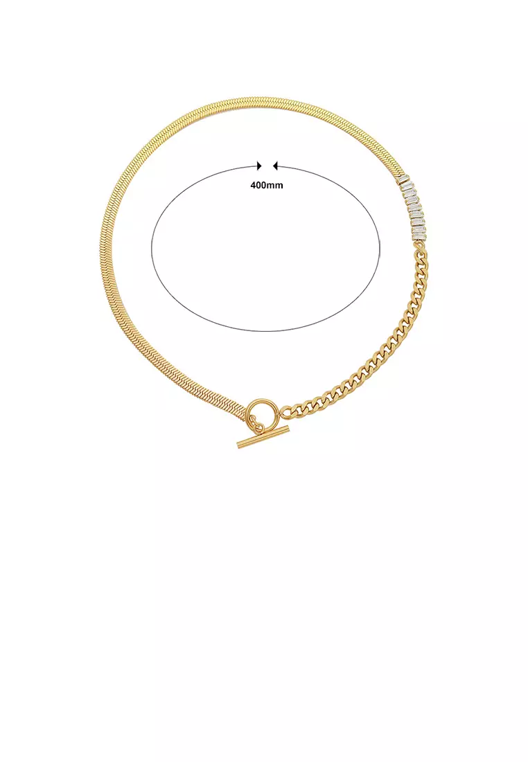Buy Glamorousky Simple Personality Plated Gold 316L Stainless