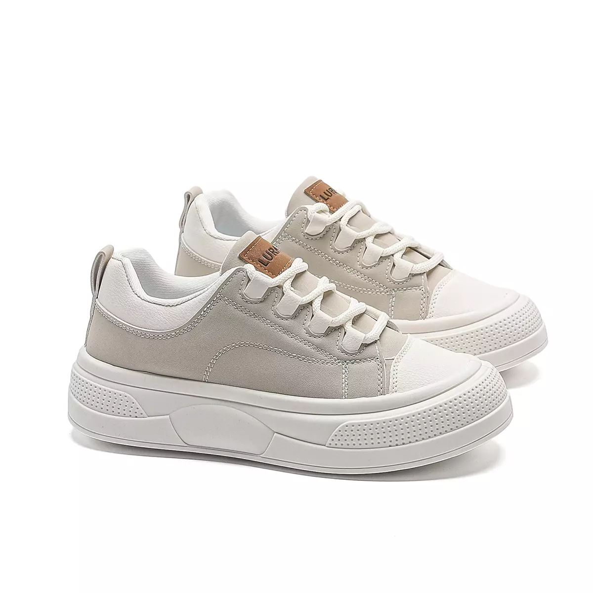 LURAD Sepatu Wanita Simple Polos Jalan santai Sneakers Cewek Stylist QY813