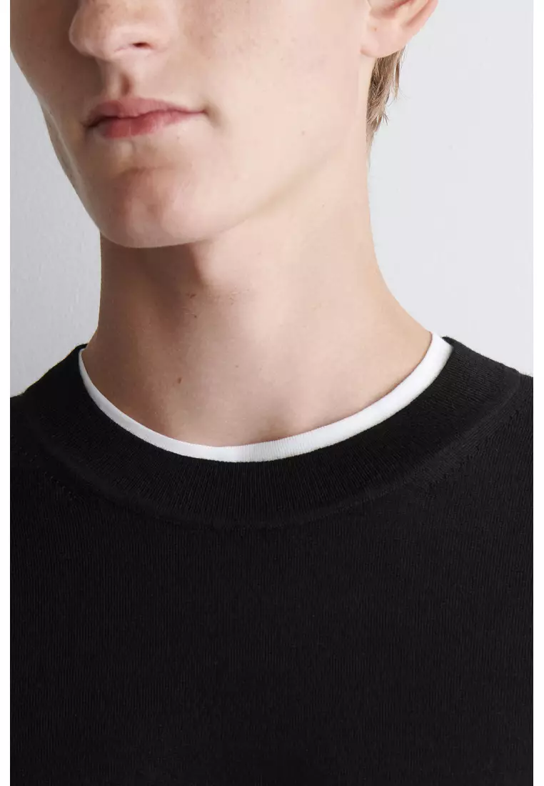 SLIM MERINO WOOL CREW-NECK JUMPER