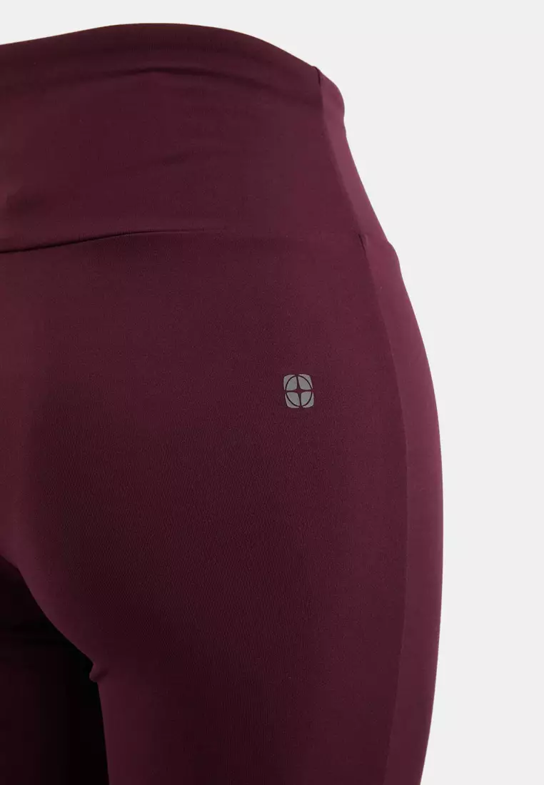 Plum Brushed Soft Fabric Reflector Printed Sports Knitted Matchable Sweatpants Thmss25Ea4