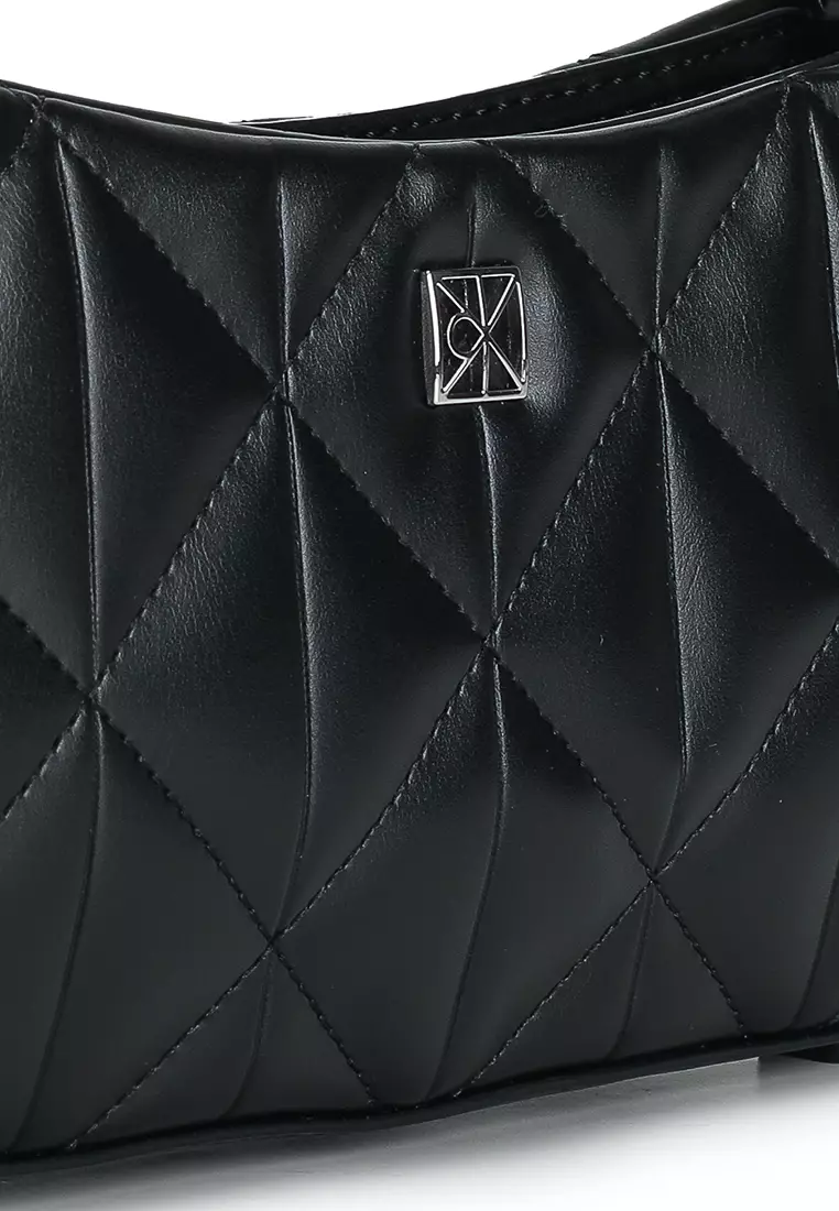 Quilted Emblem Logo Small Shoulder Bag - Calvin Klein Accessories