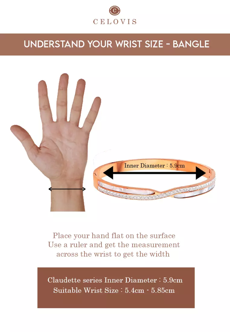 Claudette 珍珠貝母CZ手鐲（金色）