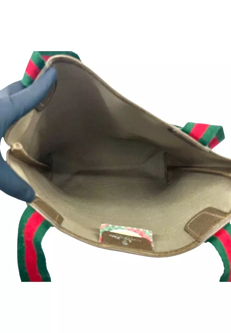 Pre-Loved Gucci Gg Supreme Web Tote