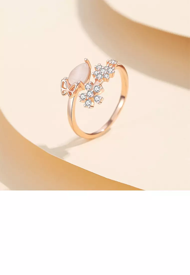 Buy SOEOES 925 Sterling Silver Plated Rose Gold Fashion Simple