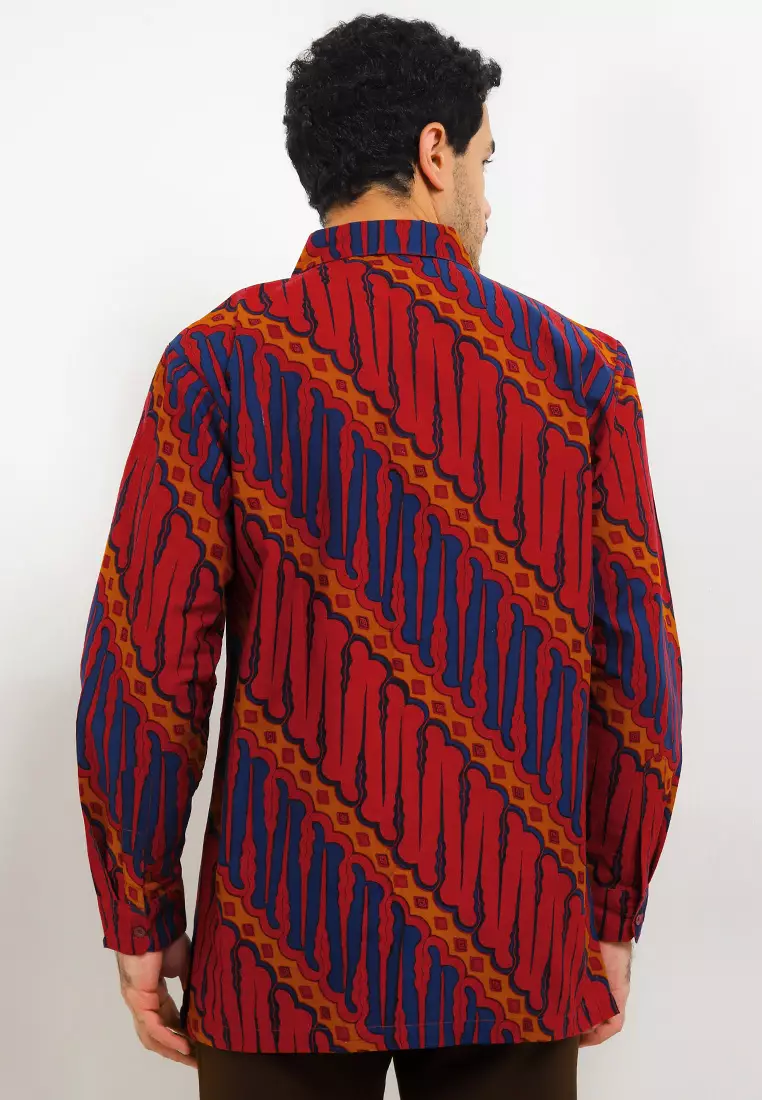 Kemeja Batik Lengan Panjang Motif Parang Indramayu