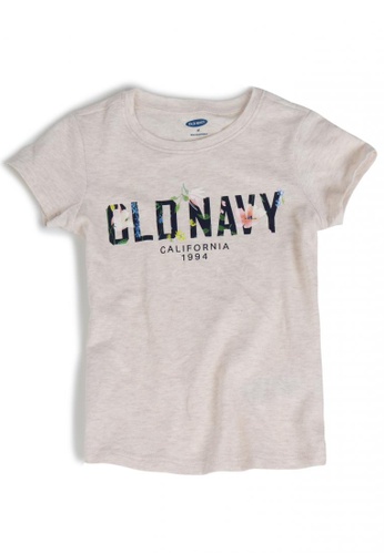 Shop Old Navy Logo Graphic Crew Neck Tee For Toddler Girls Online On Zalora Philippines
