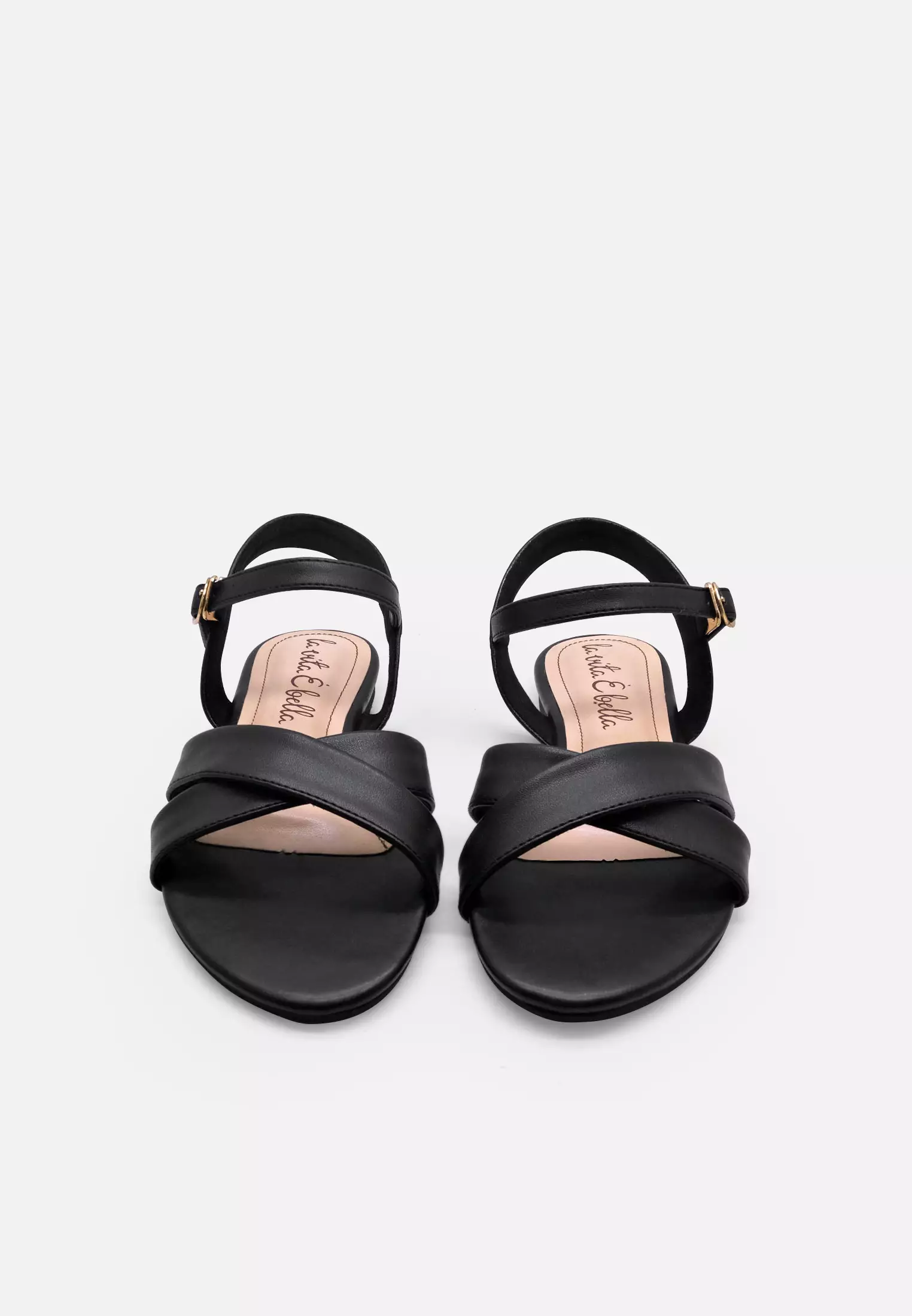 Carol Ankle Strap Sandal Flat Wanita Vegan Leather