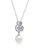 SO SEOUL white and silver Everleigh Flower Petal Diamond Simulant Stud Earrings and Necklace Set 15829AC8D616D2GS_3