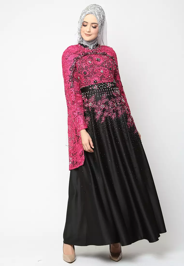 Bibiq Gamis Brokat Satin