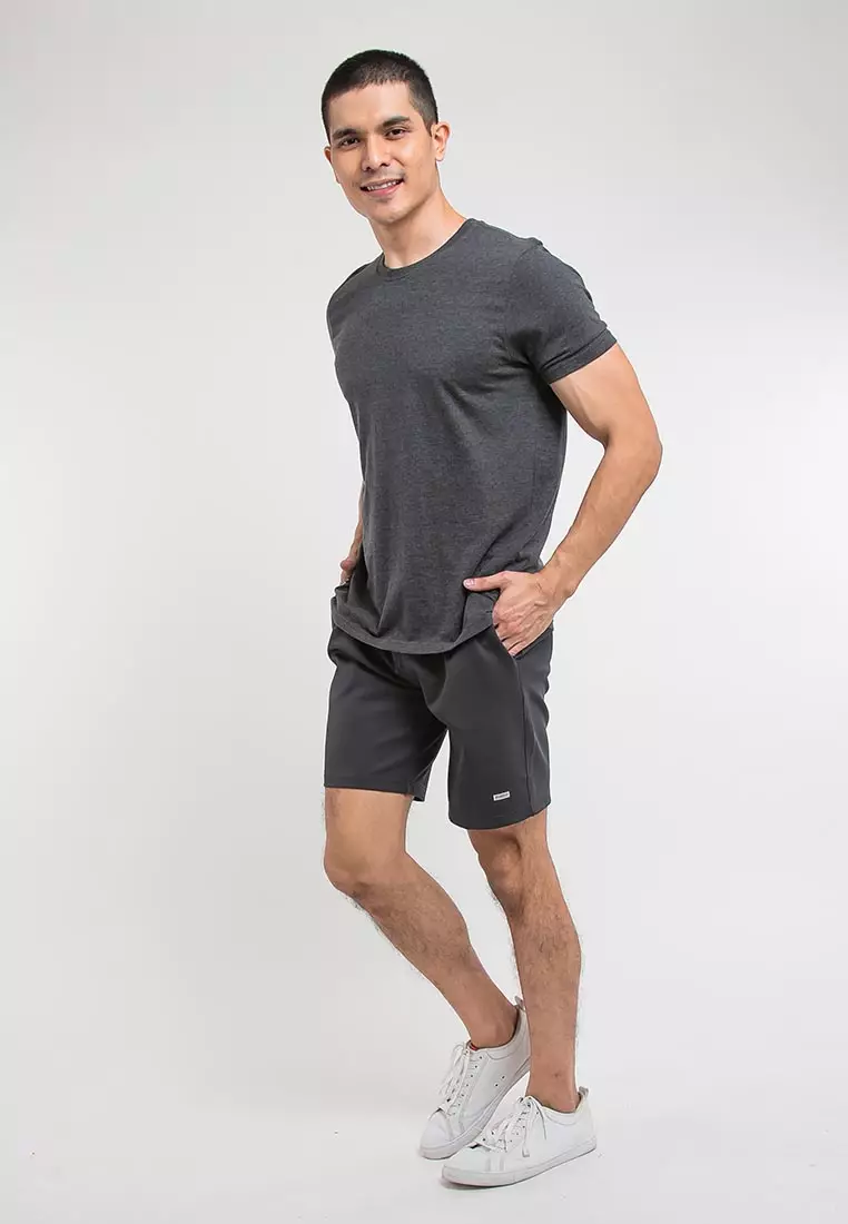 Forest Stretchable Casual Short Pants Men - Seluar Pendek Lelaki - 65724 - 03DkGrey