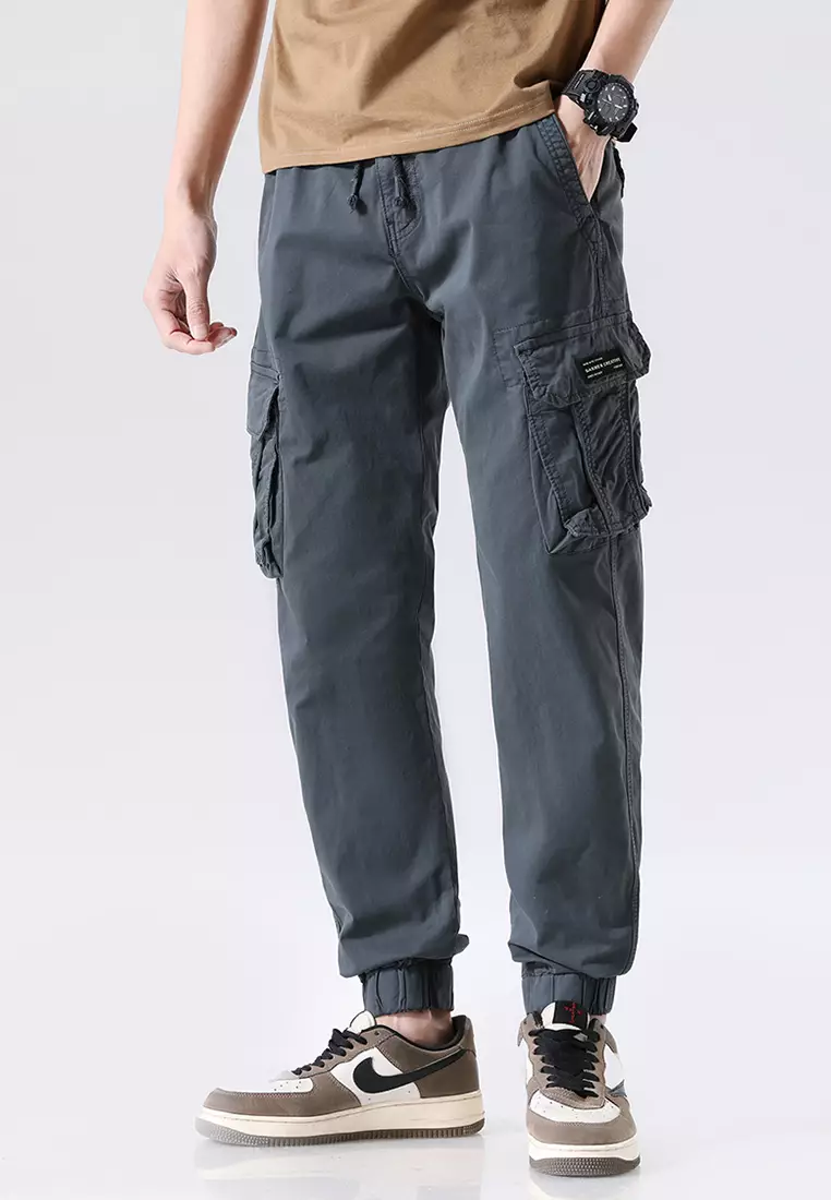 機能風口袋工裝長褲 GJL695