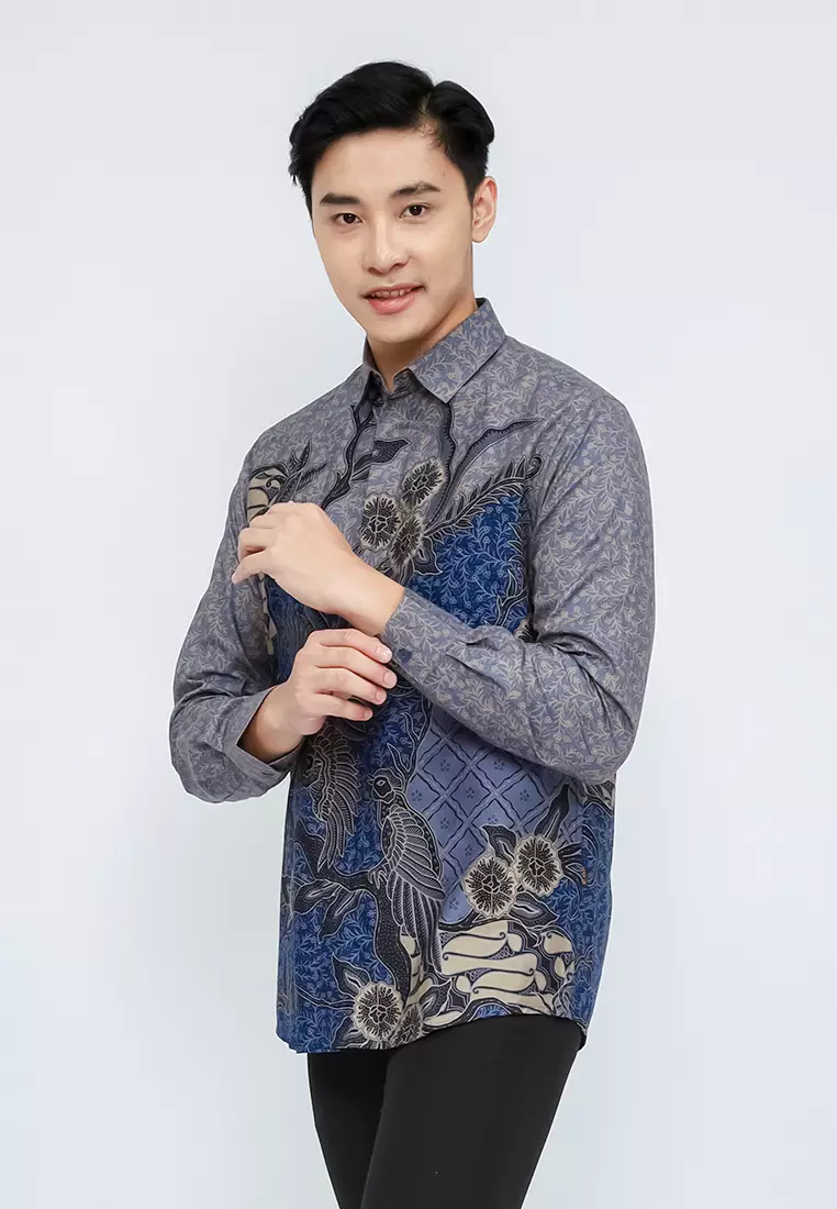 My Aksa Batik Pria Kemeja Panjang Ernest Elena