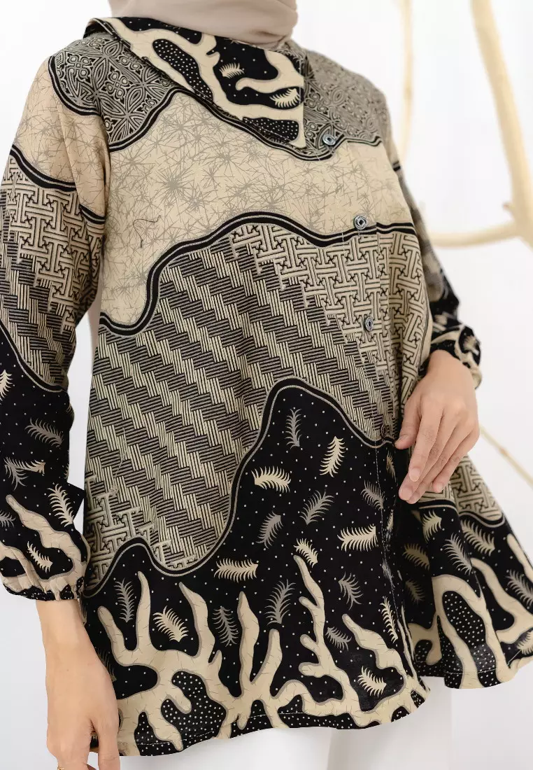 Evans Blouse Batik Premium Wanita Casual Modern