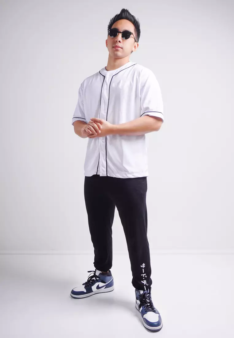 MTO09 Kaos Baseball Polos Putih