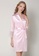 SMROCCO pink Silk Like Long Sleeve Long Pants Pyjamas Set L8008 (Pink) 3073DAA7A40F24GS_3