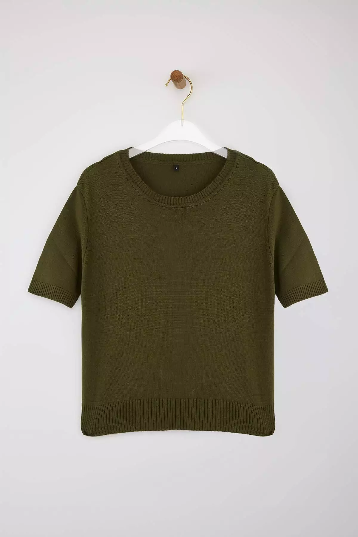 Khaki Basic Cardigan Blouse Knitwear Cardigan