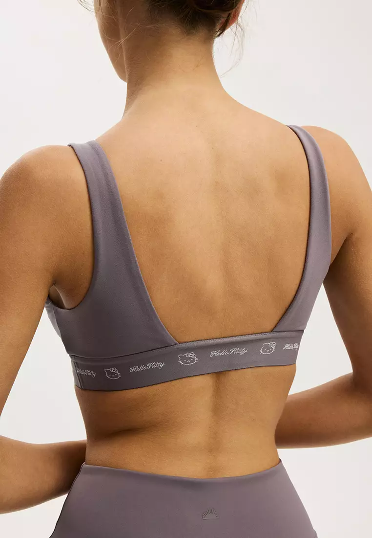 Ultra Soft Deep Plunge Crop Sports Bra