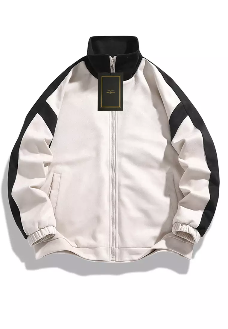 White suede hot sale jacket mens