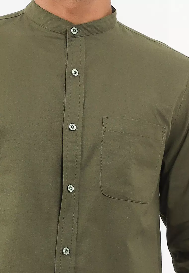 Ossu Green Olive Longsleeve Ciangi Shanghai Shirt