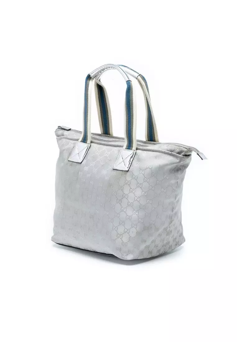 Pre-Loved Gucci Gg Canvas Web Tote