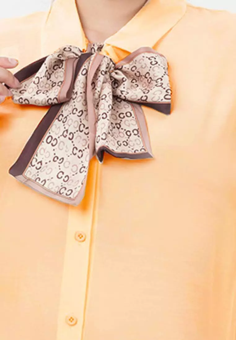 Scarf Shirt in Orange