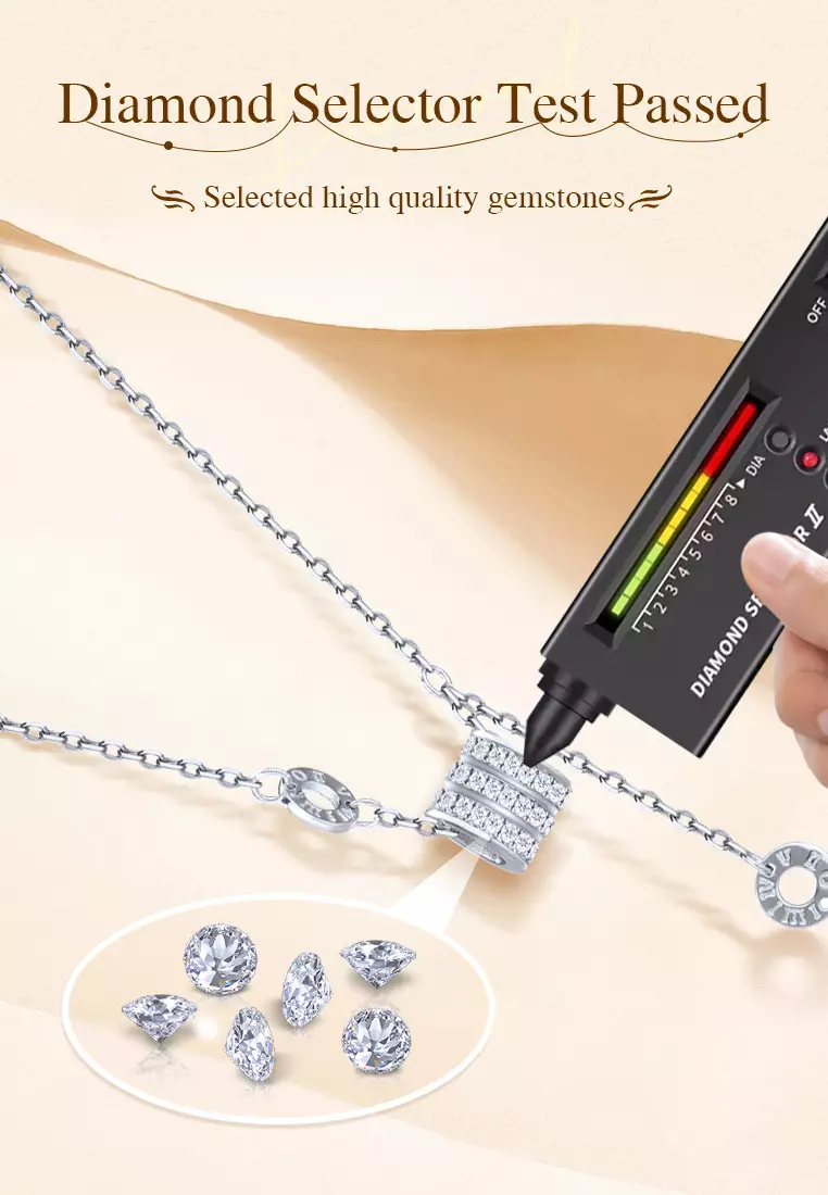 Kalung Wanita Berlian Korea Fashion Berlapis Platinum Anti Memudar Kalung Wanita Elegan