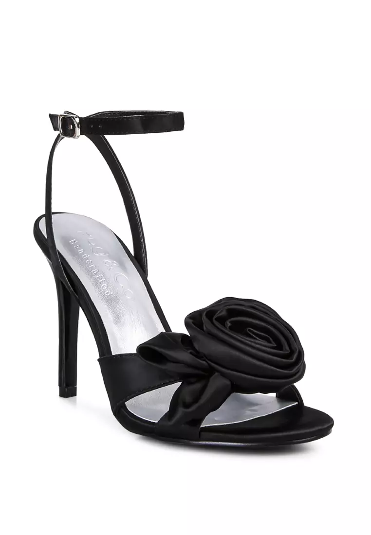 Black heels shop with roses