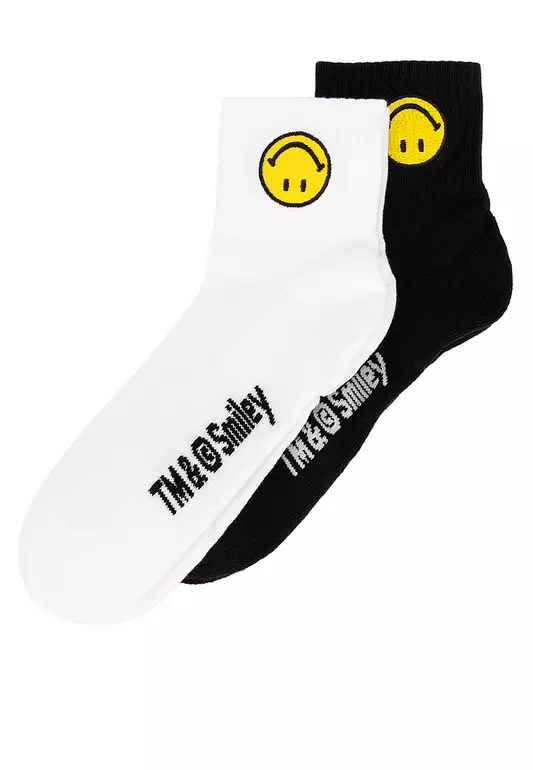 2 Pairs Originals x Smiley Mid Ankle Socks