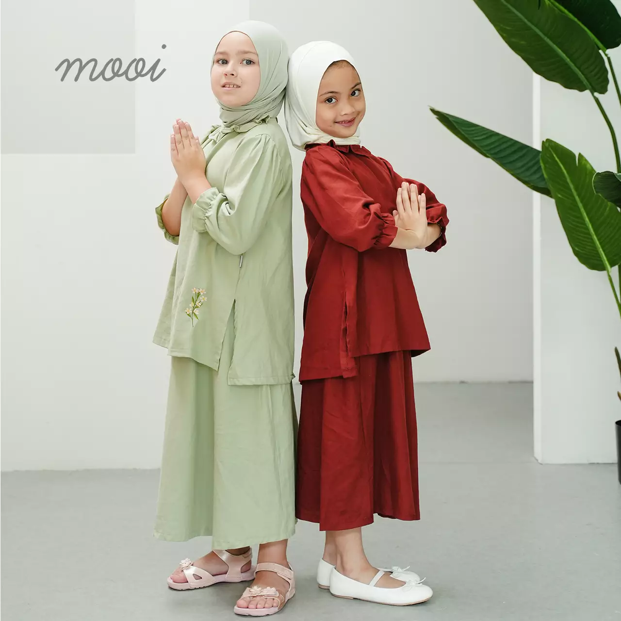 Mooi Pashmina Instan Anak Hijab Anak V1 - Dusty Pink