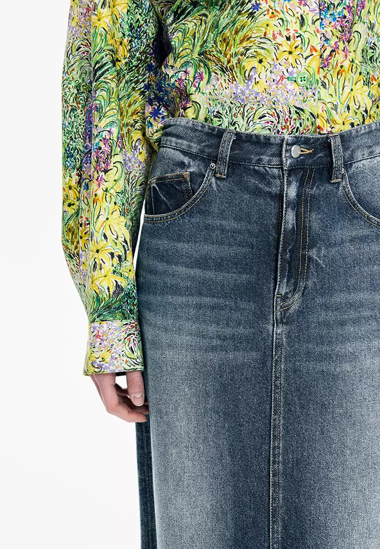 天絲環保A型長款腰裙