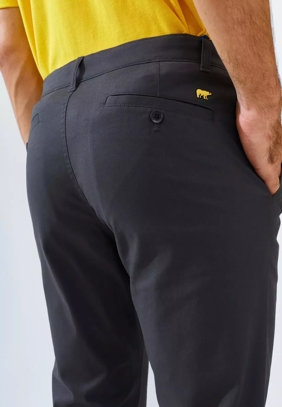 Jack Nicklaus Bridgeston Celana Panjang Pria Slim Fit Charcoal Warna Charcoal