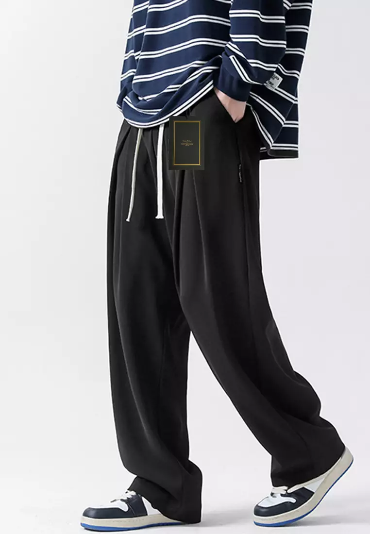 Drawstring Waist Wide-legged Pants LK-DPK2661