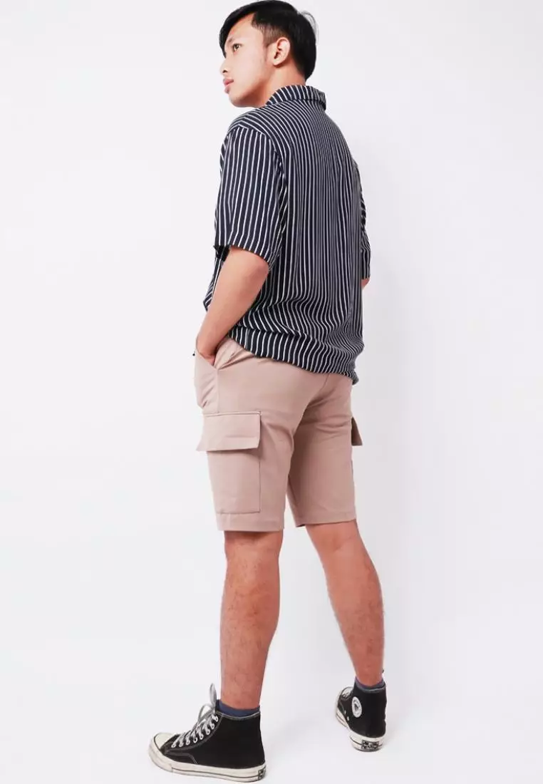 Nade Japan NB006 Short Celana Pendek Cargo Four Way Strech Khaki