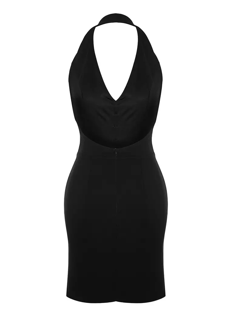 Open Back Short Evening Dress