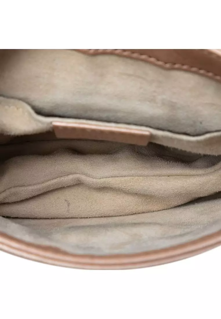 Pre-Loved Gucci Small Metallic Pebbled Calfskin 1973 Chain Crossbody