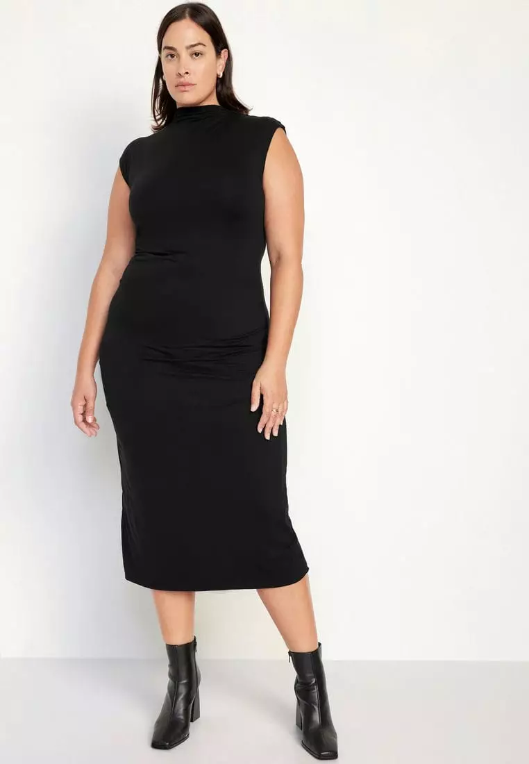 Buy Old Navy Fitted Mock Neck Midi Dress for Women 2024 Online