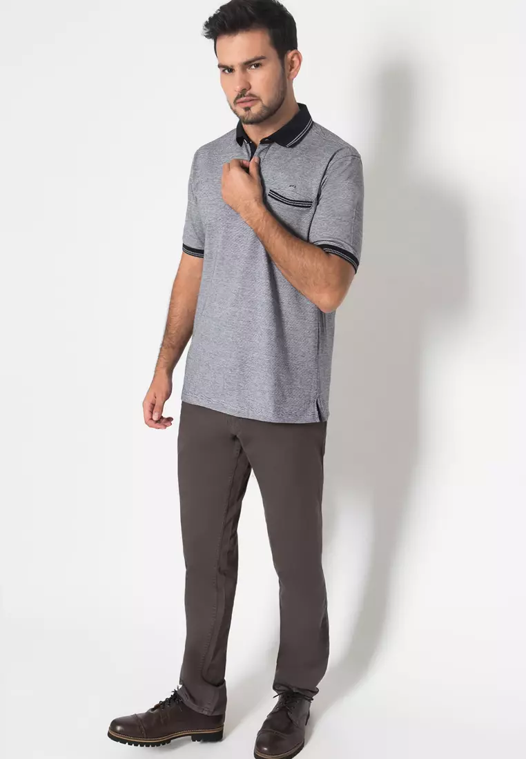 LGS - Kaos Polo Casual - Abu - Regular Fit - CTS.224.M2854.01.C